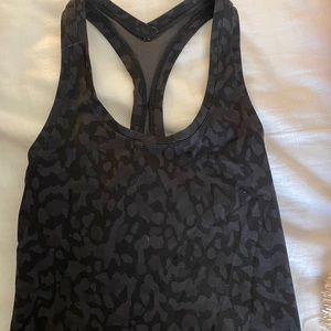 Lululemon leopard black spotted tank top